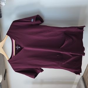 MedCouture Energy Wine / Burgundy scrubs top